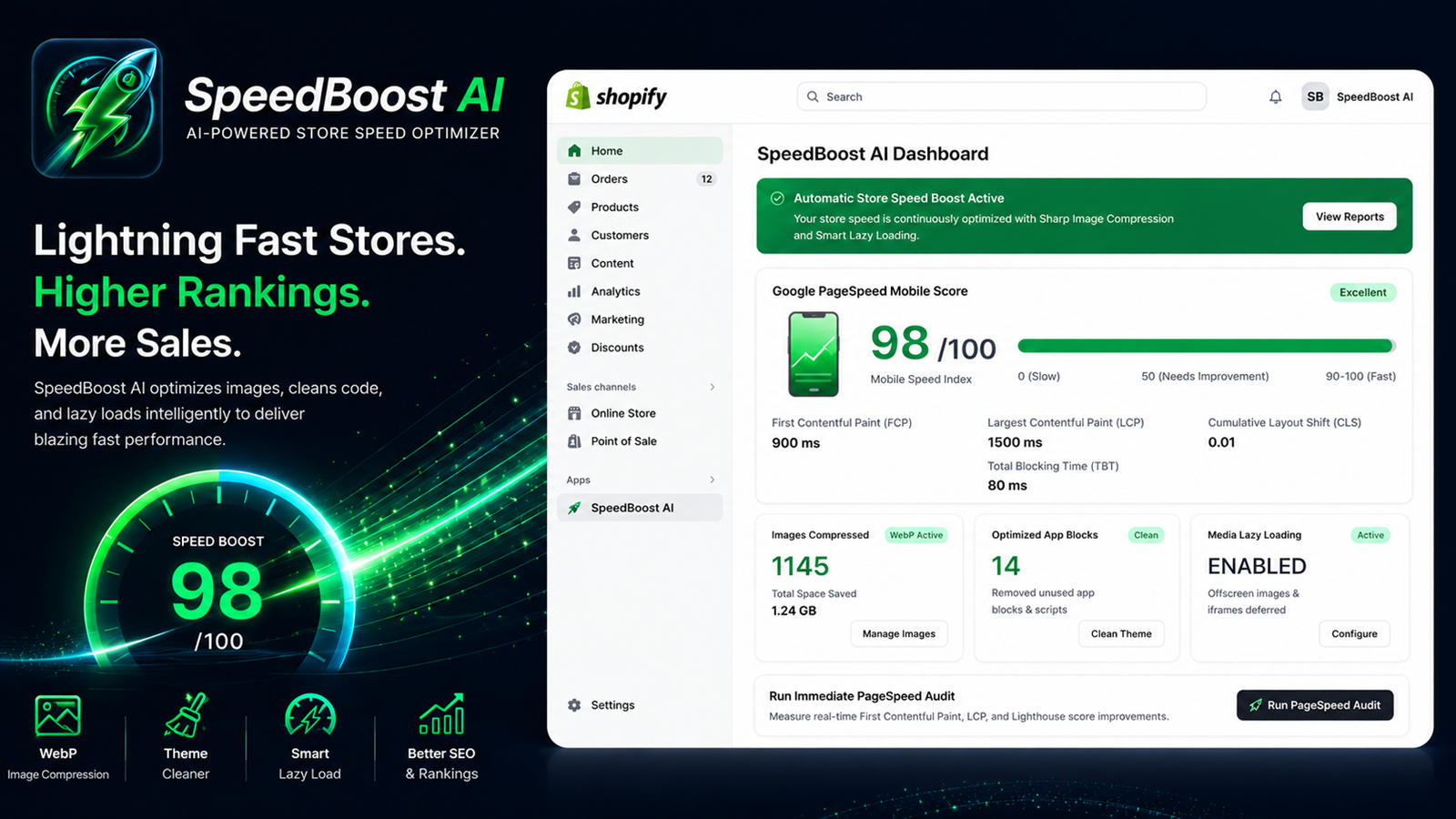 SpeedBoost AI App Feature Banner